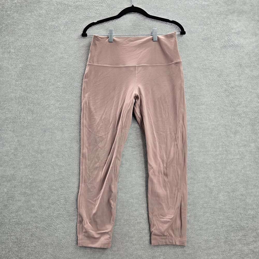 Lululemon Women Activewear Pants 10 Pink Align Crop Legging High Rise 22" Inseam